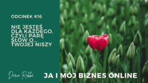 Read more about the article #16 Nie jesteś dla każdego, czyli parę słów prawdy o Twojej… niszy